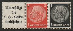 Germany 1920s Hindenburg 8p & 8p Pair Mint Hinged / Rem – S42903