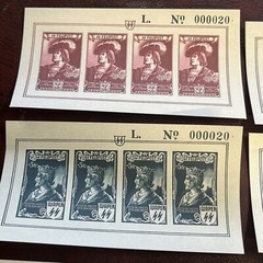 WWII WW2 German Waffen SS Stamps souvenir sheets Belgium Volunteers Legion 1942