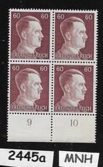 MNH stamp block 1941 Adolf Hitler PF60 Sc 522 Third Reich era Germany #2445a