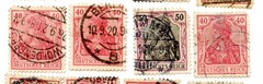 Germany Germania High Value Stamp Lot 35pf-4M Mixed Watermarks 27 Used
