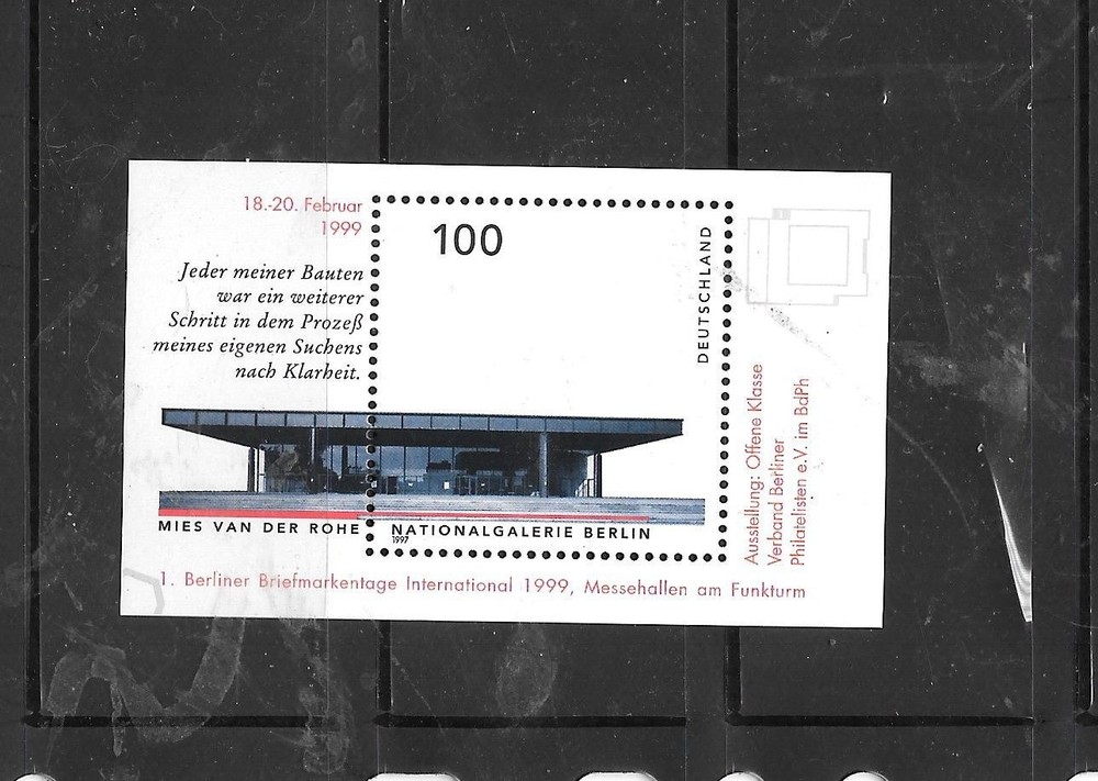 GERMANY sc#4617 1977 ARCHITECTURE MNH XF SOUVENIR SHEET OLD TOPICAL STAMP