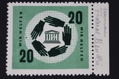 GERMANY UNESCO CHARITY GIFT LABEL STAMP MNH