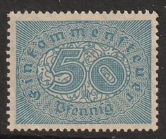 Germany 1920s 50p Tax Revenue MNH / Wmk Quadfoil – S45025