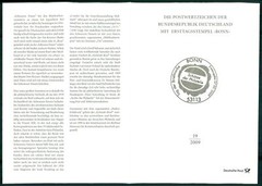 GERMANY FOLDER 2009/19 STAMP DAY BAVARIA No. 1 BLACK EICHSTÄTT-LETTER