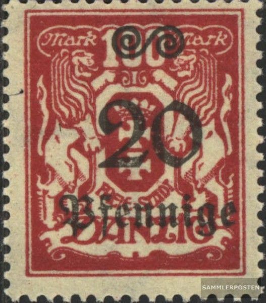 Gdansk 183 Favor devaluation used 1923 Supplementary Issue