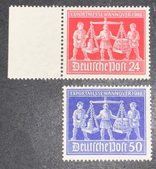 Travelstamps: Germany Stamps Scott #584-585Hanover Export Fair 1948 MNH OG