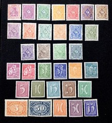 Germany – 1922-23 Post Horn, Numerals 33 Pc Stamp Lot, Wmk, Mint Hinged MH