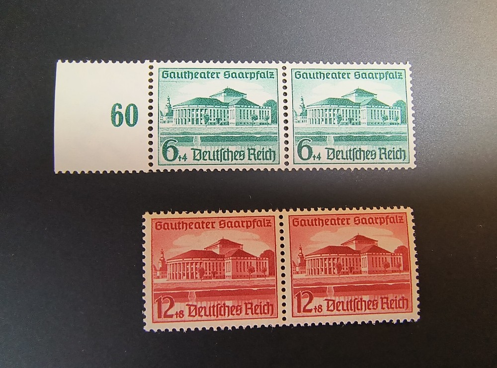 Germany Scott B121-B122 Line Pairs, MINT-LH 1938