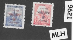 MLH set Sc 60-61 Overprint 1939-1942 Anniversary WWII Occupation of BaM #9621