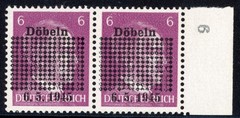 Germany 1945 Post WW II Local Overprint Döbeln Michel# 1b Mint VF OG NH Pair Gem