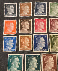 Germany WWII Hitler Head Definitive Stamp Set 1937-44 MNH Complete High Values