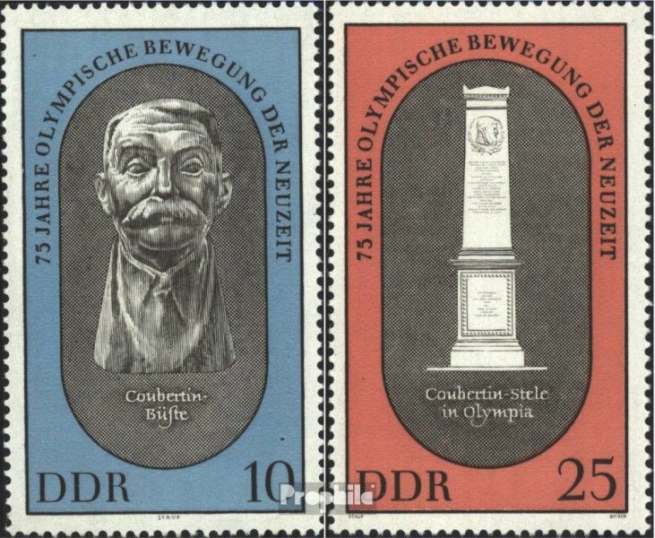 DDR 1489-1490 (complete.issue) used 1969 Olympics