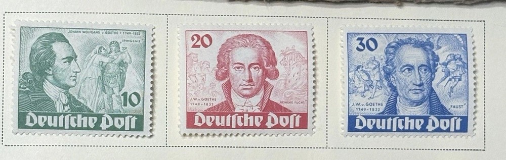 Germany Berlin 1949 Goethe Complete Set MLH/VF Cv. $225