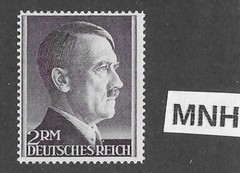 MNH stamp Adolf Hitler Third Reich 2RM / Perf 14 / WWII Germany / Sc525