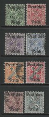 1920 Germany complete 5 Pf.-1 M Wurttemberg official issues with op used $ 43.00