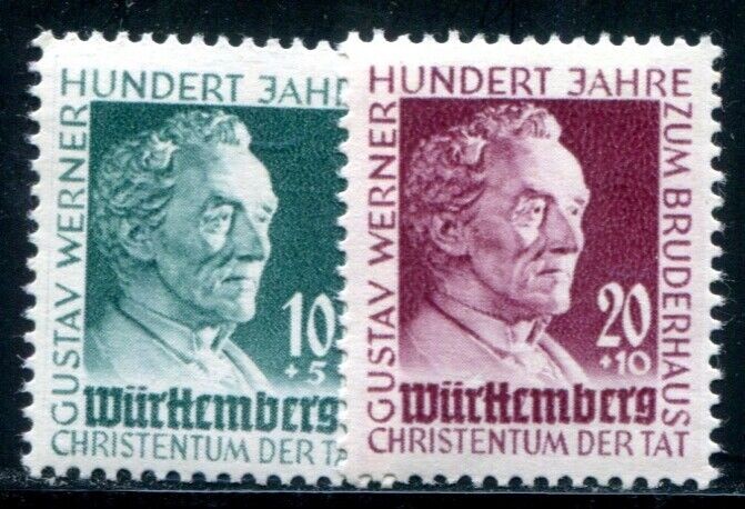 FRENCH ZONE WURTTEMBERG 1949 47-48 ** MINT IN PERFECT CONDITION WERNER (I1799