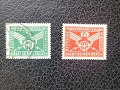 Germany #345-46 Used, 1939 Traffic Exhibition, Scott Catalog Value $ 15.00