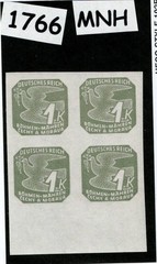 MNH stamp block Sc P19 Newspaper German Occupied Czechoslovakia WWII 1943 #1766