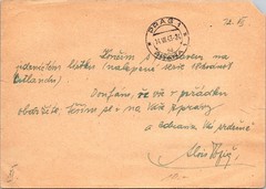 1943 Vilna Ostland Germany Dienstpost Postcard Cover to Prague Czechoslovakia