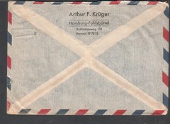 Germany 1955 60 + 2 x 50 Heuss cover Arthur F Kruger Hamburg to West Chester PA
