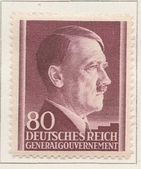 Germany WWII General Government 1942 80gr Perf 12 1/2 MH* A30P40F45330