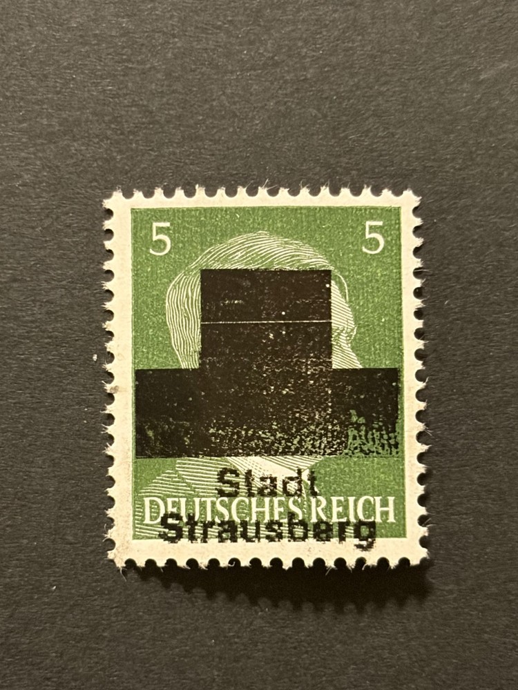 Germany 1945 Post WWII LOCAL overprint (STRAUSBERG) 5 Rpf. MNH /s1 #526
