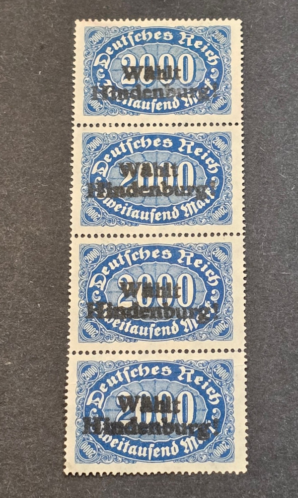 WAHLT HINDENBURG! Imperial German Reich 2000 Inflation Stamp w Voting Overprint