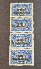 WAHLT HINDENBURG! Imperial German Reich 2000 Inflation Stamp w Voting Overprint