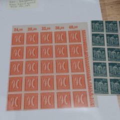Lot of Weimar Republic Stamps from 1920s Germany, including 40 Pfennig Stamps