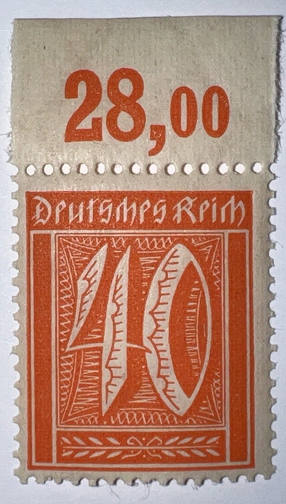 Travelstamps: Germany Deutsches Reich 1921/22 Mi. Nr. 182 /Sc#163, 40 Pf. MNH
