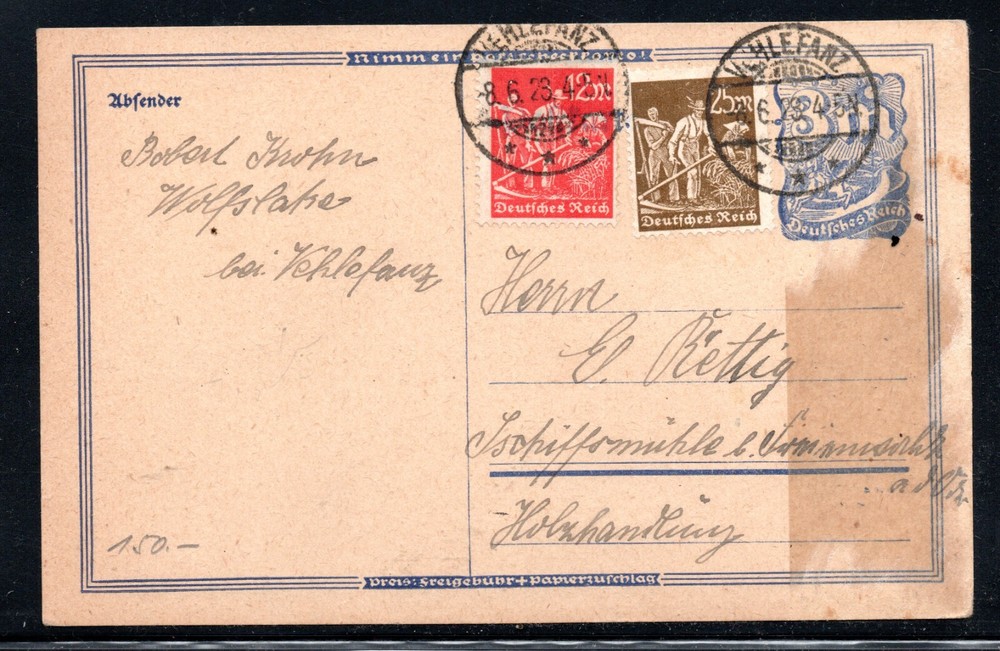 GERMANY, POSTKARTE, POSTAL HISTORY, NICE LOT (GE-68)