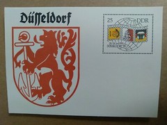 Germany DDR Stamp Printed on Card 10 Internationale Briefmarken ’90 Dusseldorf