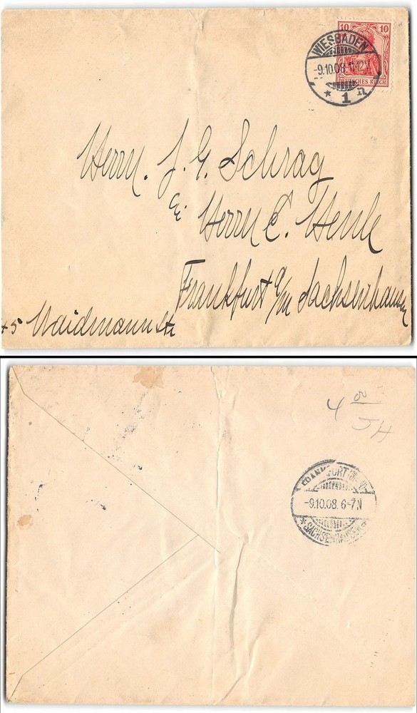 Wiesbaden, 1908, Frankfurt backstamp