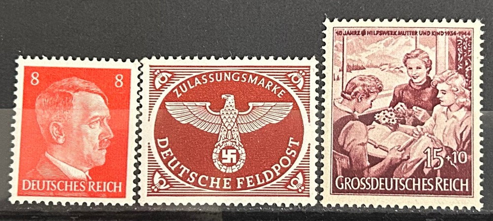 German Classic Stamps Reich officials x 3 Hitler swastika etc MNH Mint ww2 /679