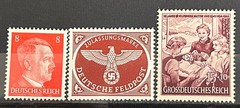 German Classic Stamps Reich officials x 3 Hitler swastika etc MNH Mint ww2 /679
