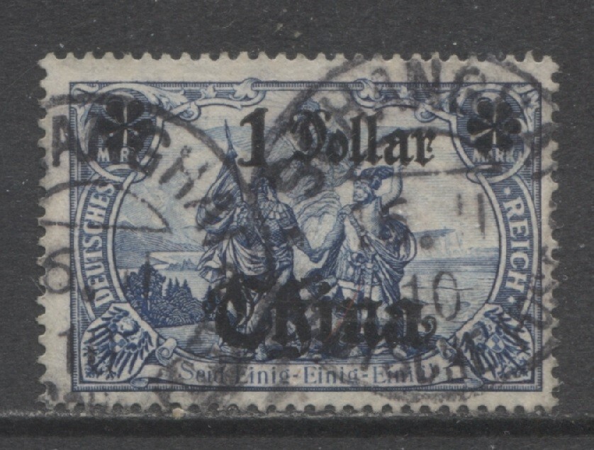 Germany 1907 offices CHINA 1 Dollar issue used SCHANGHAI, $ 82.00