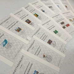 Lot of 13 German Ersttagsblatt 1981 First Day Issue Stamp Sheets VTG Collection