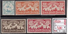 Danzig 1923 Mi.Nr. 133-137