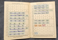 Post WW2 FDGB Members book w Revenue Stamps Free German Trade Union Federation