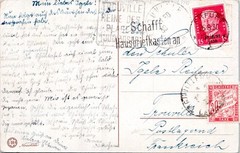 GERMANY 1930 POSTAL PICTORIAL POSTCARD POSTAGE DUE ADDR FRANCE & POSTMARK ERFURT