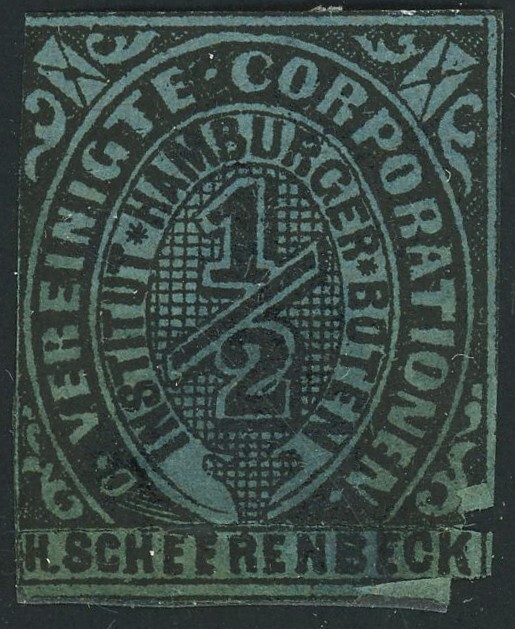 Hamburg Private Local Post Shipping Label Delivery Service ½pf Postage Germany