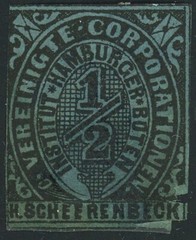 Hamburg Private Local Post Shipping Label Delivery Service ½pf Postage Germany