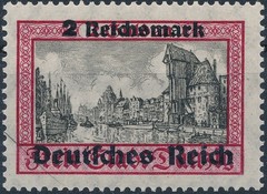 Stamp Germany Mi 716-29 1939 WWII Reich Danzig Empire Port Poland Overprint MH