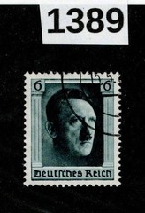 Used stamp B102a / Adolf Hitler / 1937 Birthday / Third Reich Germany #1389