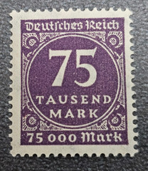 Stamp Germany Deutsches Reich 75 000 Mark 1923 Mi. Nr. 276 [🇩🇪39269-9]