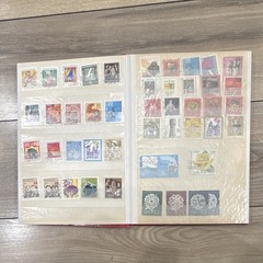 East Germany (DDR) Used Postage Stamp Collection Lot in Album, Various Topics