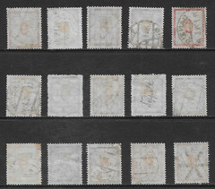 DANZIG SCOTT 106 USED x 15 – 1922 50m PALE BLUE & RED COAT OF ARMS