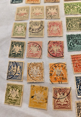 Fascinating Collection Of 50 Used Bavarian Stamps Germany Lot BAV
