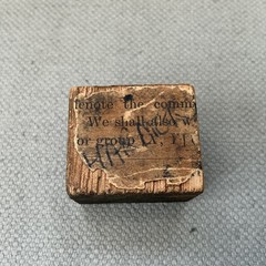 Antique German Postal Wood & Metal Printing Block Stamp Hamburg Half Schilling