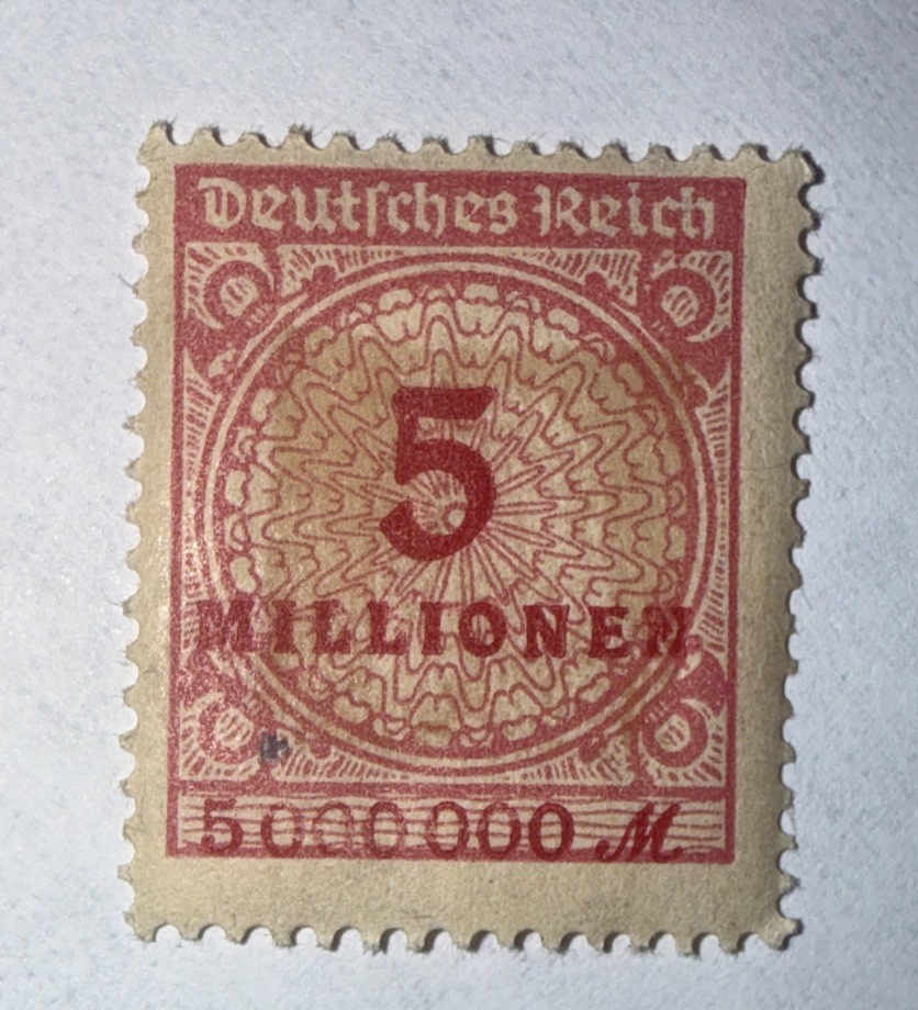 Germany 1923 Weimar Republic 5 Millionen Mark Mi. #317a Scott #285